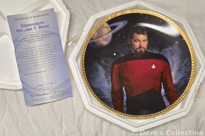 Assiette de Collection "Commander William T. Riker"