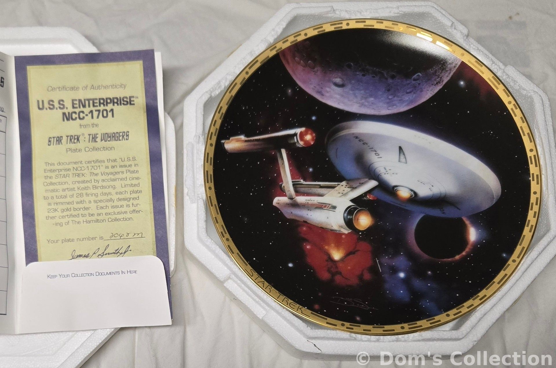 Assiette de Collection "U.S.S. Enterprise NCC-1701"