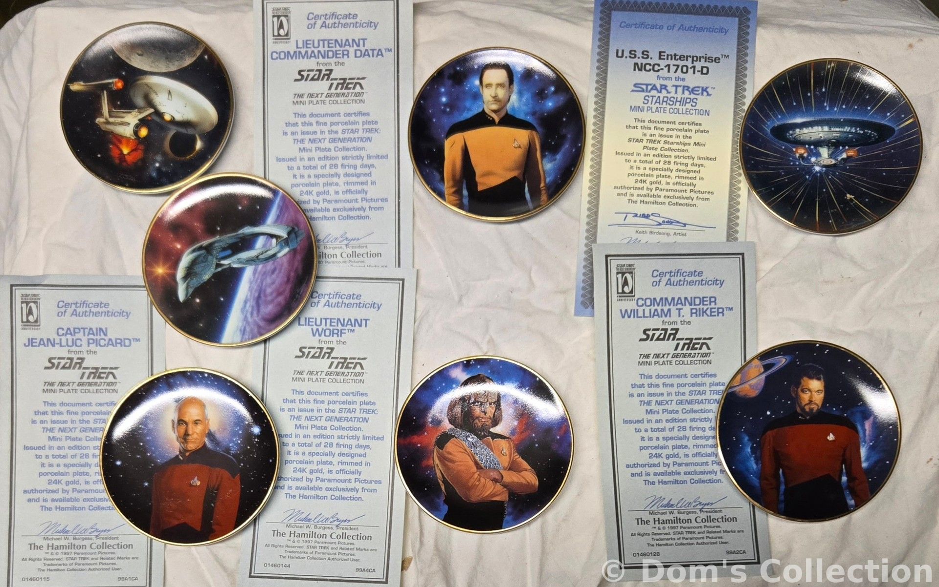 Mini-Assiettes de Collection "STAR TREK: THE NEXT GENERATION"